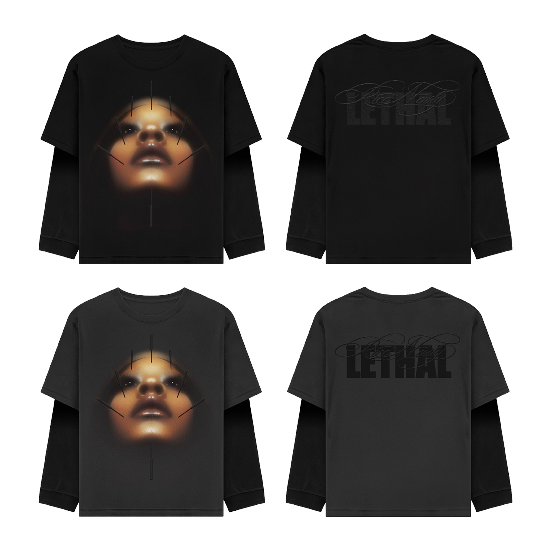 Lethal 2 in 1 Long Sleeve (BLACK OR GRAY)